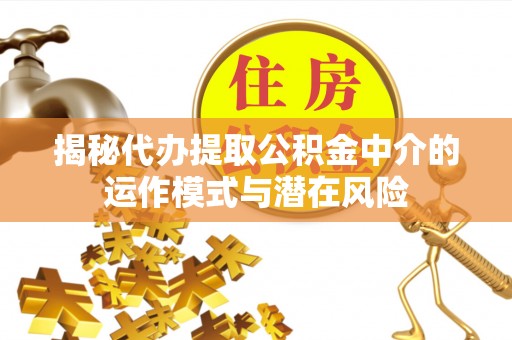 濠江揭秘代办提取公积金中介的运作模式与潜在风险