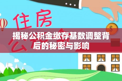 濠江揭秘公积金缴存基数调整背后的秘密与影响
