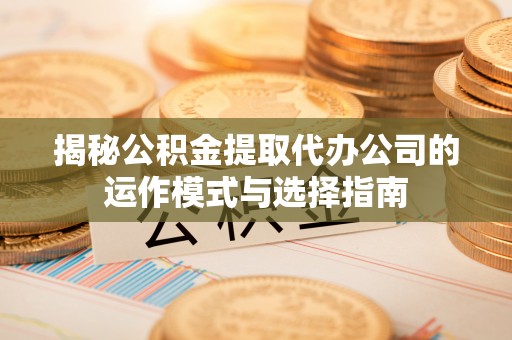 濠江揭秘公积金提取代办公司的运作模式与选择指南