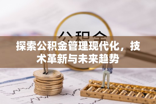 濠江探索公积金管理现代化，技术革新与未来趋势
