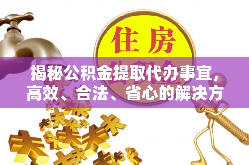 濠江揭秘公积金提取代办事宜，高效、合法、省心的解决方案