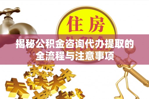 濠江揭秘公积金咨询代办提取的全流程与注意事项