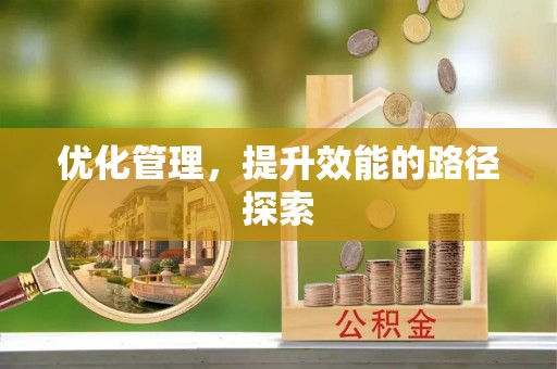 濠江优化管理，提升效能的路径探索