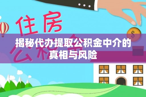 濠江揭秘代办提取公积金中介的真相与风险