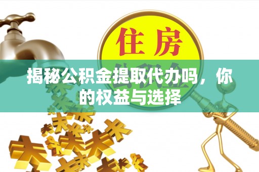 濠江揭秘公积金提取代办吗，你的权益与选择