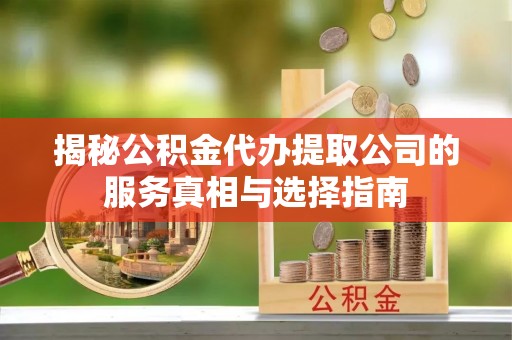濠江揭秘公积金代办提取公司的服务真相与选择指南