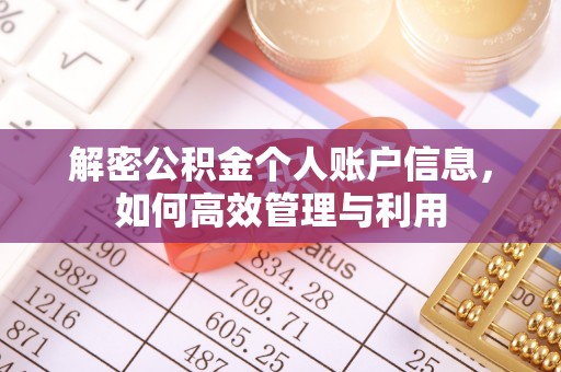 濠江解密公积金个人账户信息，如何高效管理与利用