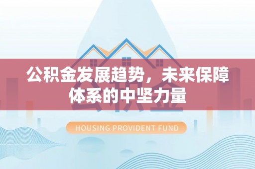 濠江公积金发展趋势，未来保障体系的中坚力量
