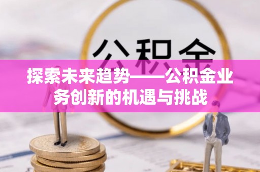 濠江探索未来趋势——公积金业务创新的机遇与挑战