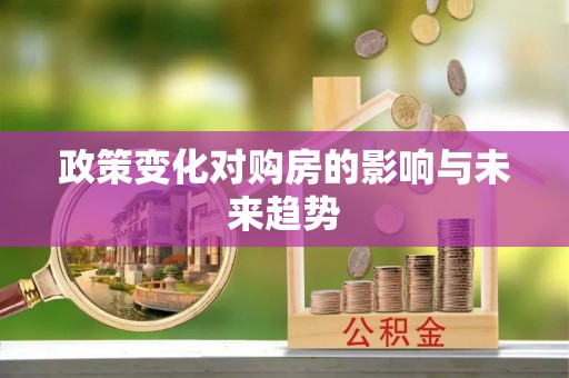 濠江政策变化对购房的影响与未来趋势