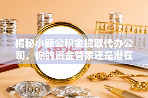 濠江揭秘小额公积金提取代办公司，你的资金管家还是潜在风险？